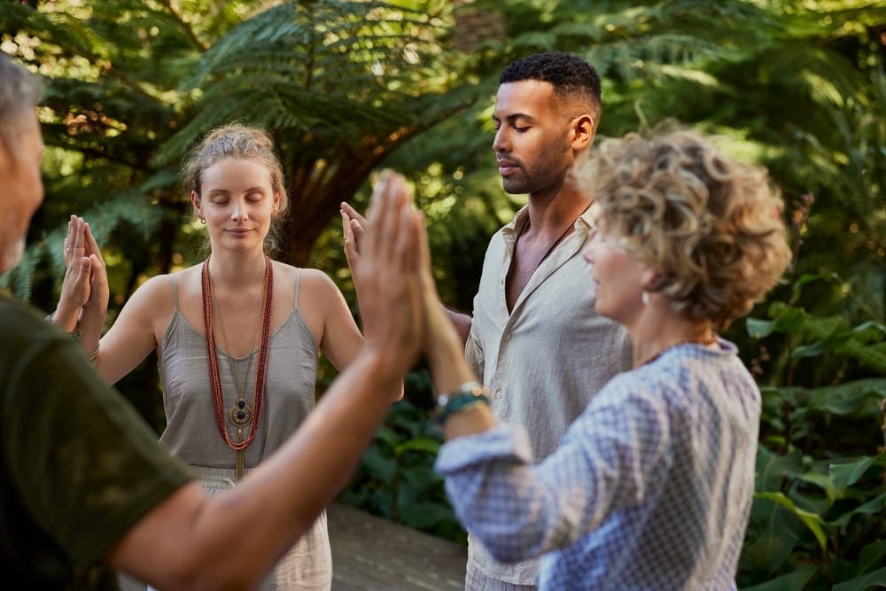 A comfortable consultation room features a therapist and client engaged in a thoughtful discussion, fostering emotional regulation and mindfulness. The serene environment encourages deeper awareness and insights, reminiscent of the peaceful atmosphere found in meditation retreats like those at the Spirit Rock Meditation Center.
