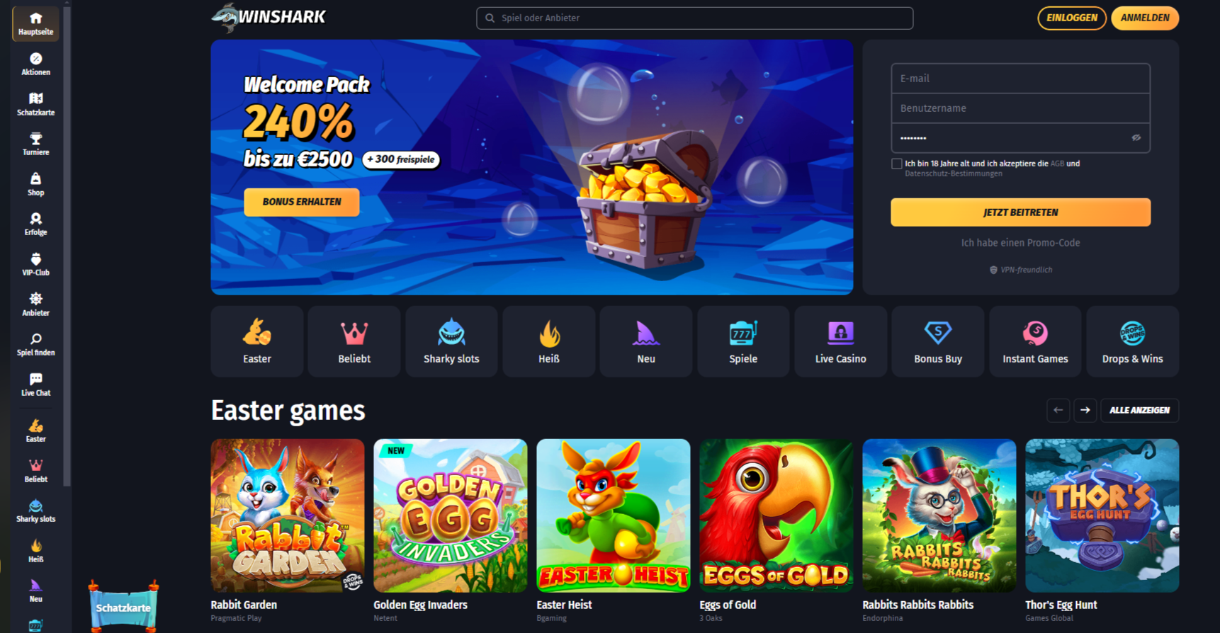 alt: Winshark Casino Startseite, name: winshark-casino-banner, title: Winshark Casino Bonus