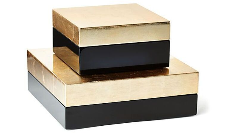 black and golden packaging box