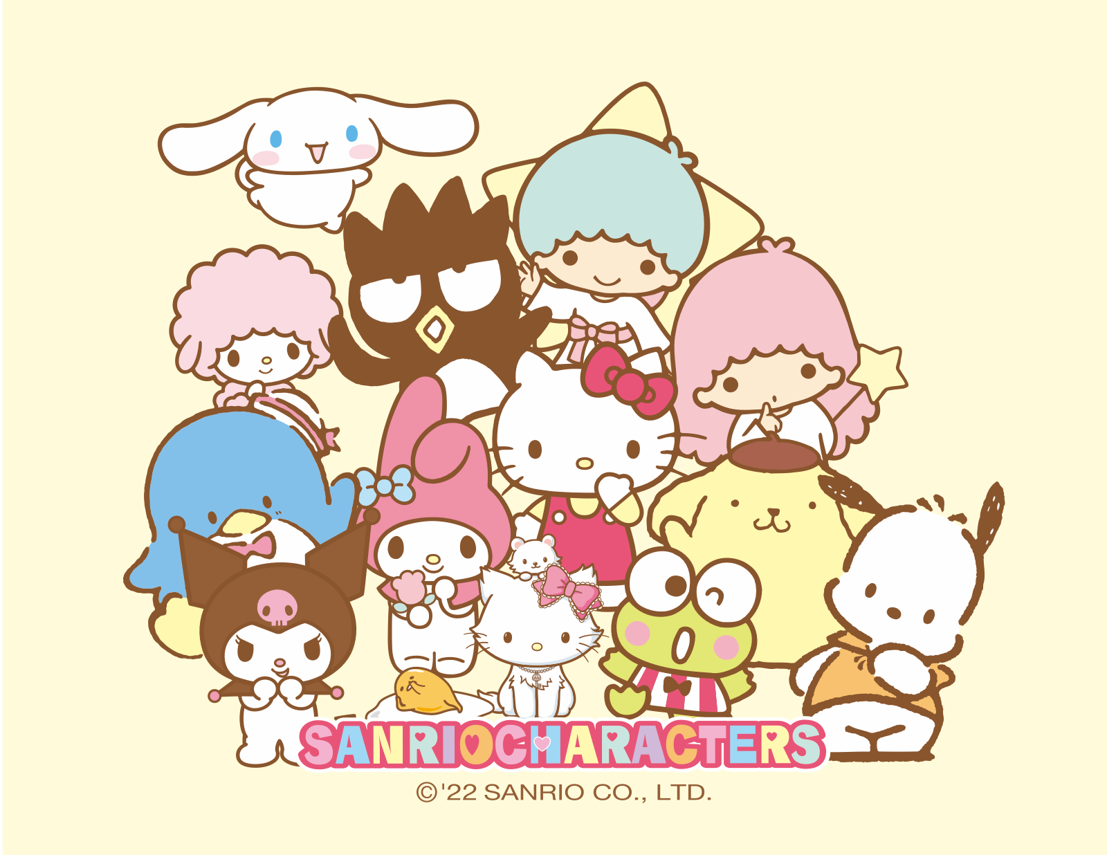 Sanrio characters line up