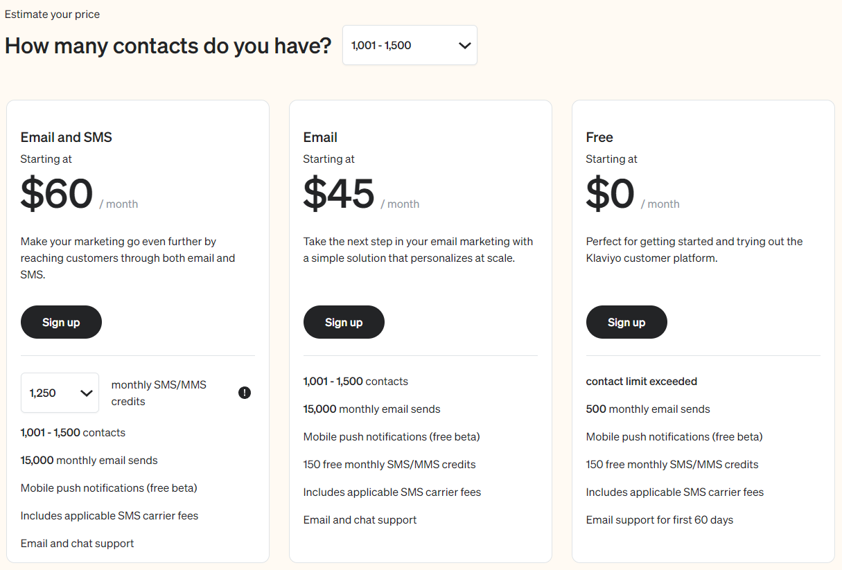 pricing