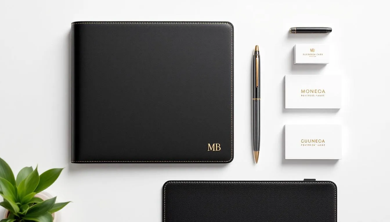 An assortment of personalized office supplies set, ideal for thoughtful gifts for the boss.