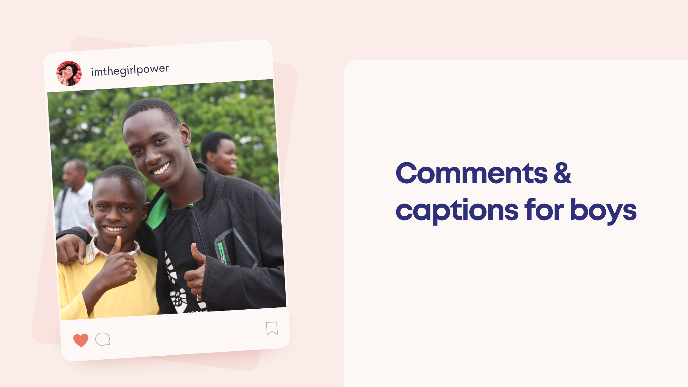 Remote.tools shares the list of comments & captions for posts on Instagram for boys