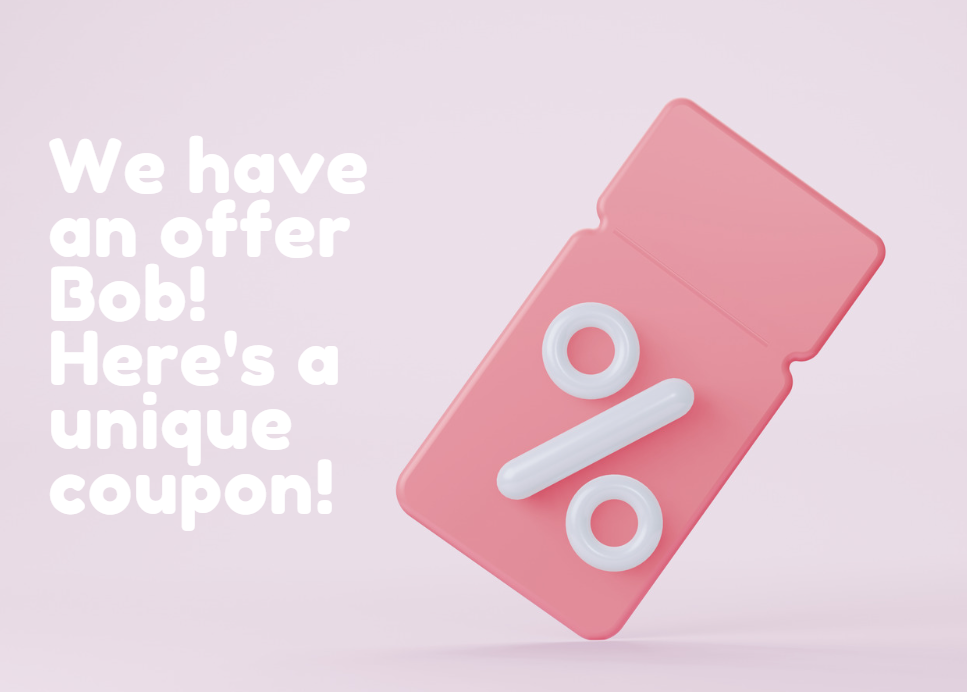 Unique coupon code