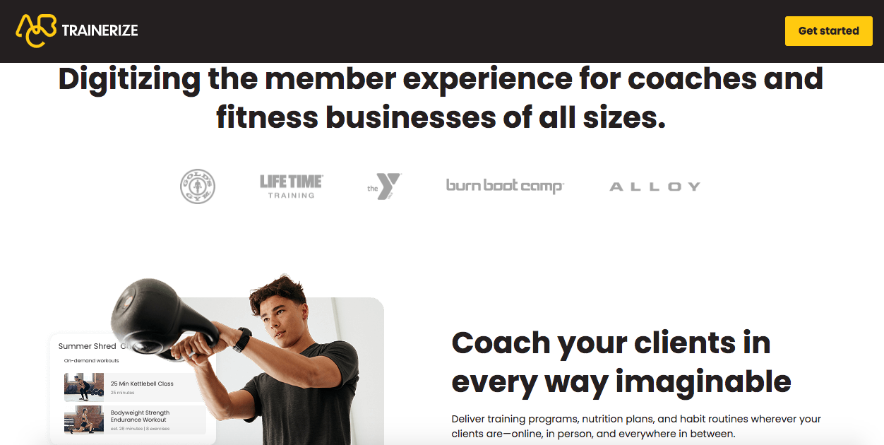 Trainerize Homepage