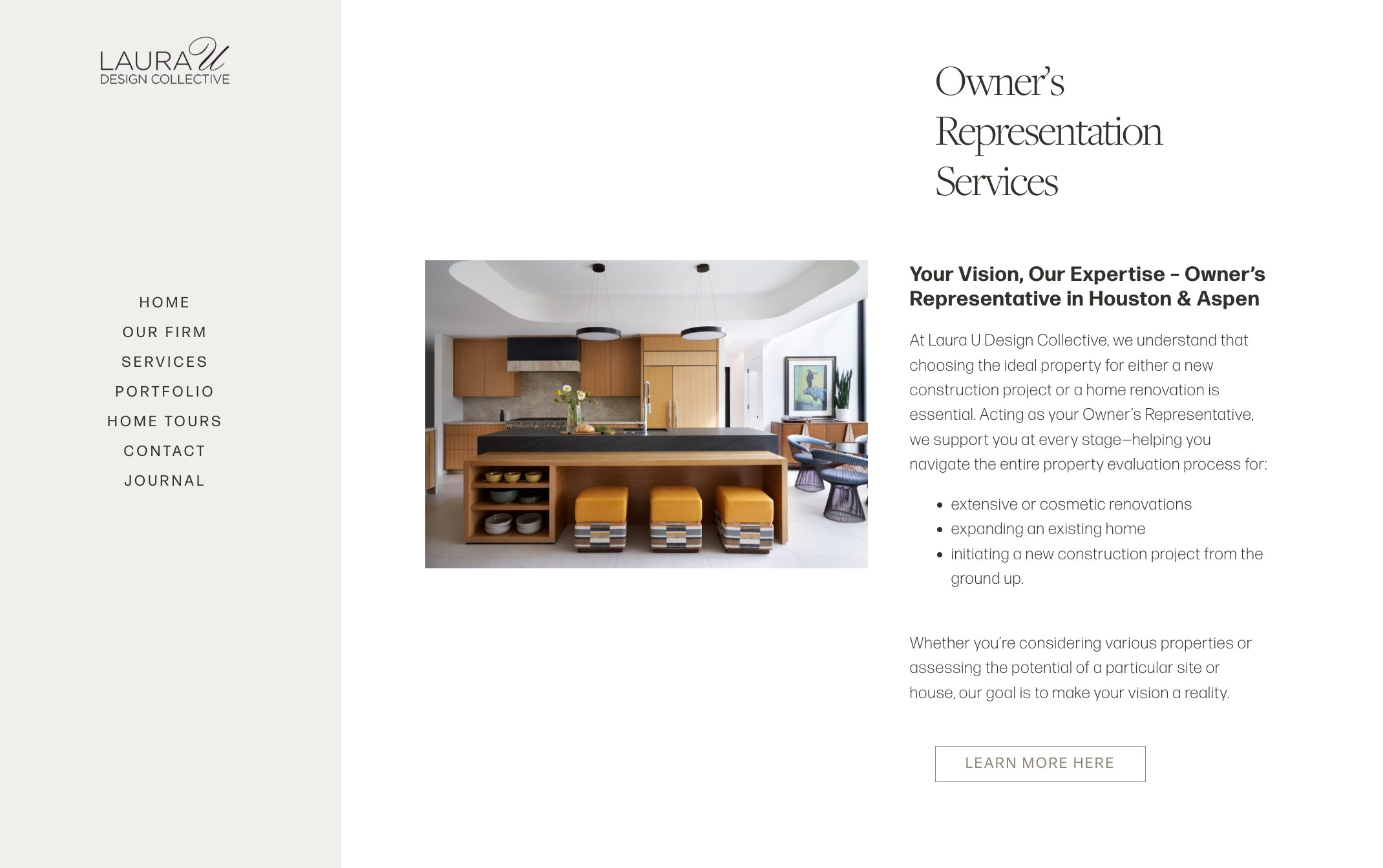 a web page for an interior design firm blog