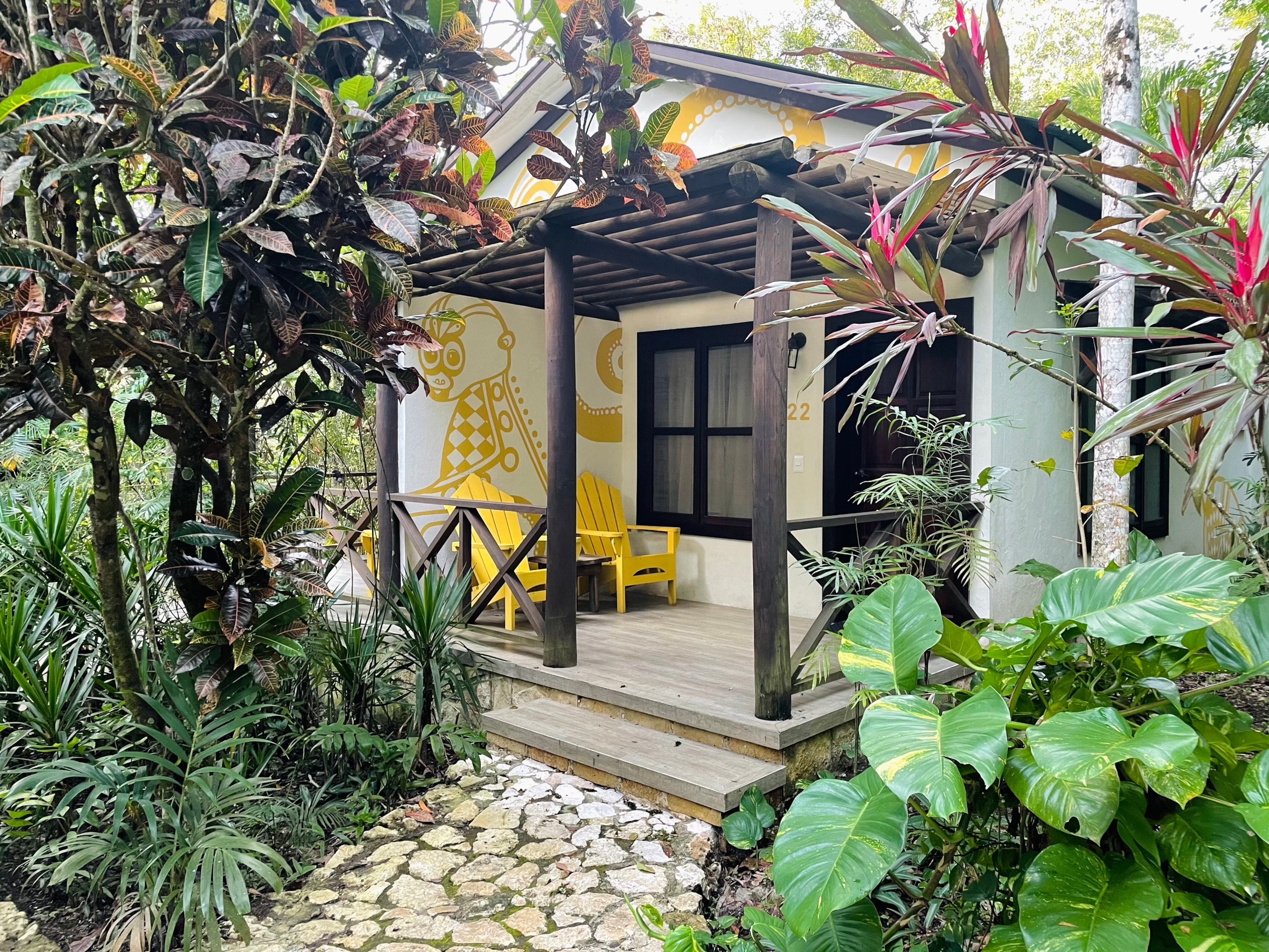 Staying at a jungle lodge near the entrance to Tikal National Park