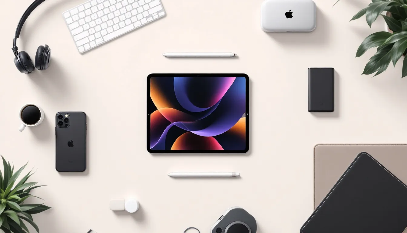 Accessoires indispensables pour l'iPad Pro M4, incluant l'Apple Pencil Pro.