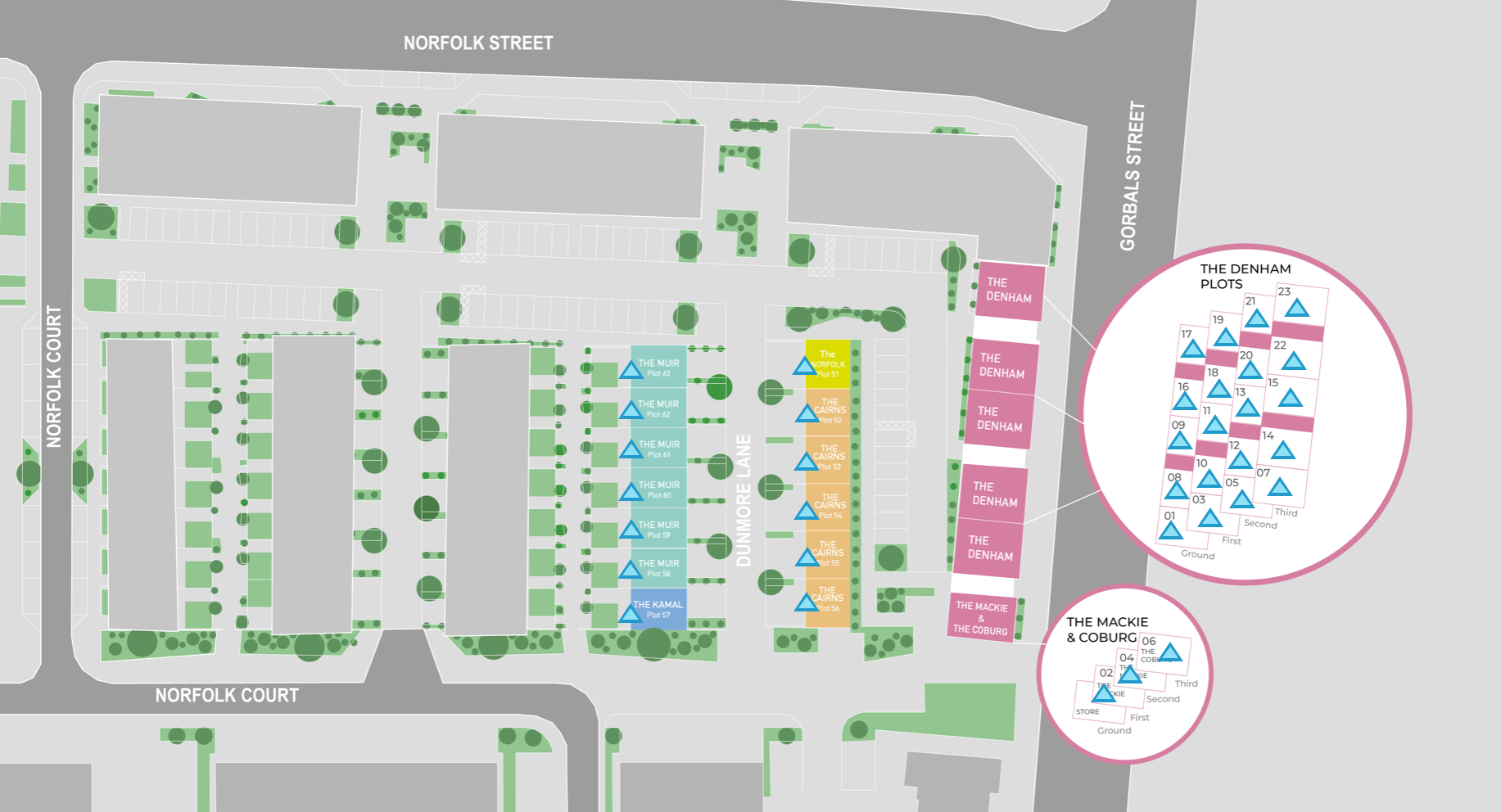 Site plans for phase 3 new homes at Laurieston Living 