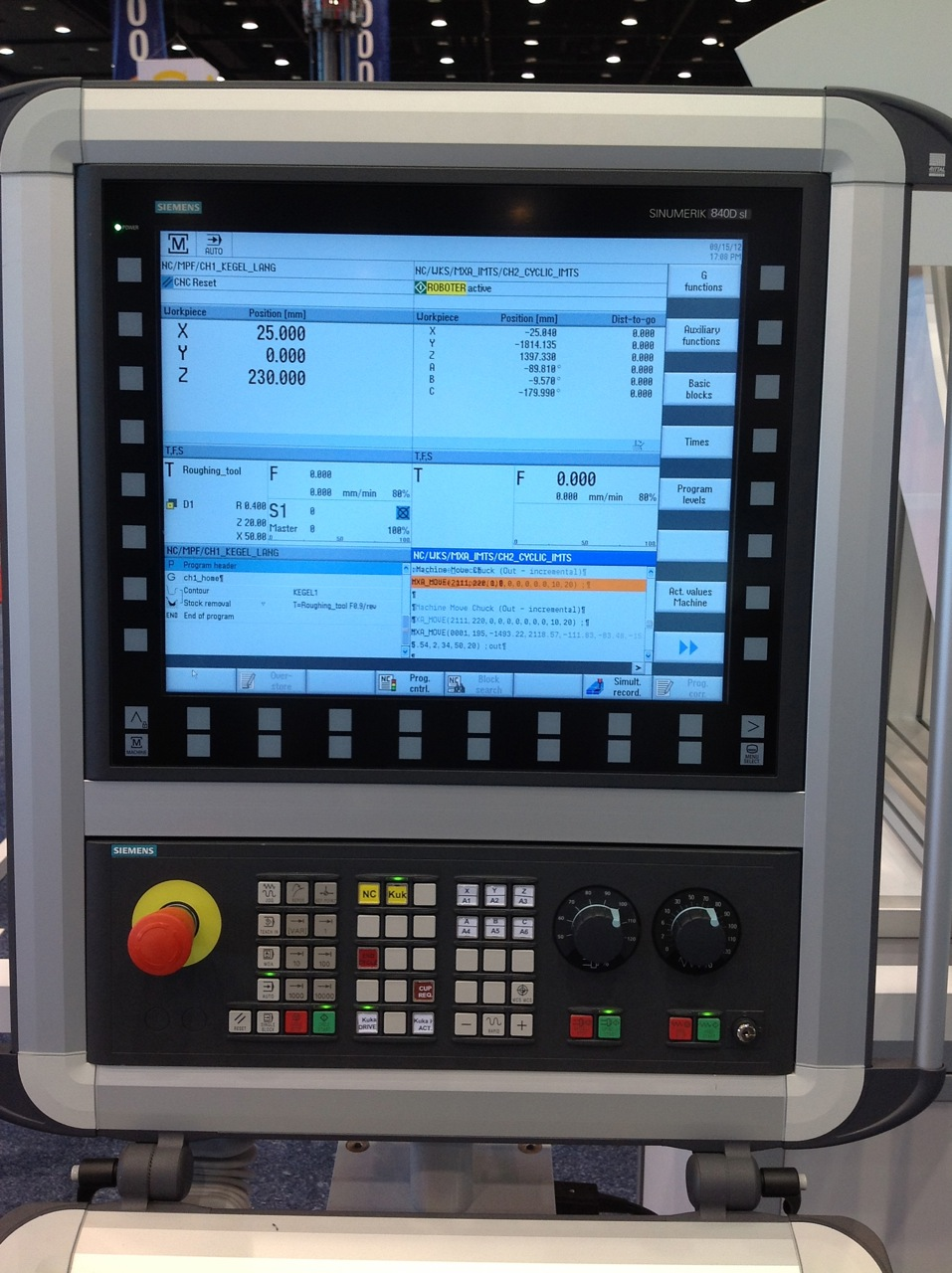 CNC machine tool's display screen