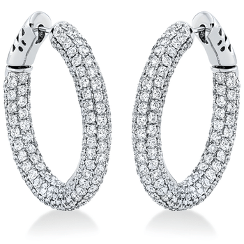 Elegantiški auskarai su deimantais balto aukso rinkutės stiliaus – fashiongold.lt