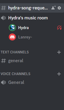 Image showing the connected song channel to the voice channel