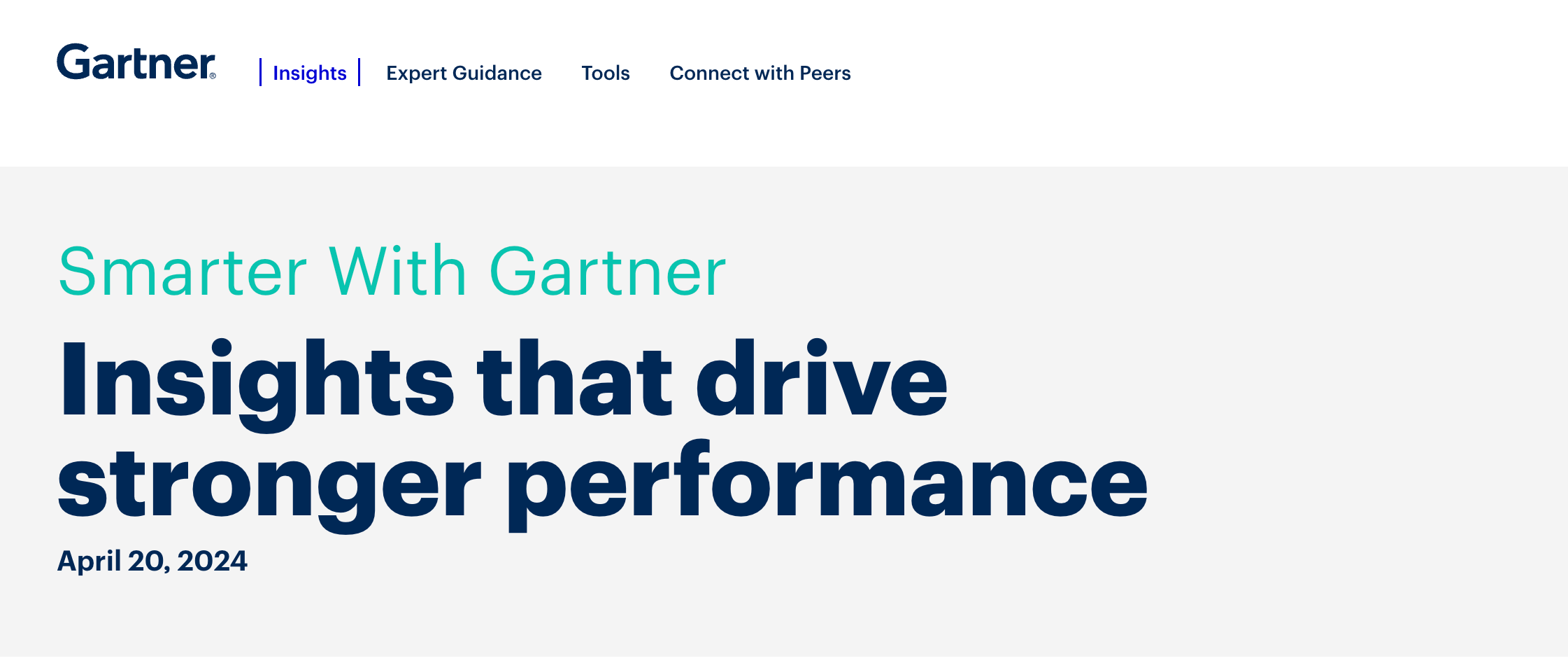 Gartner insights that drive stronger performance