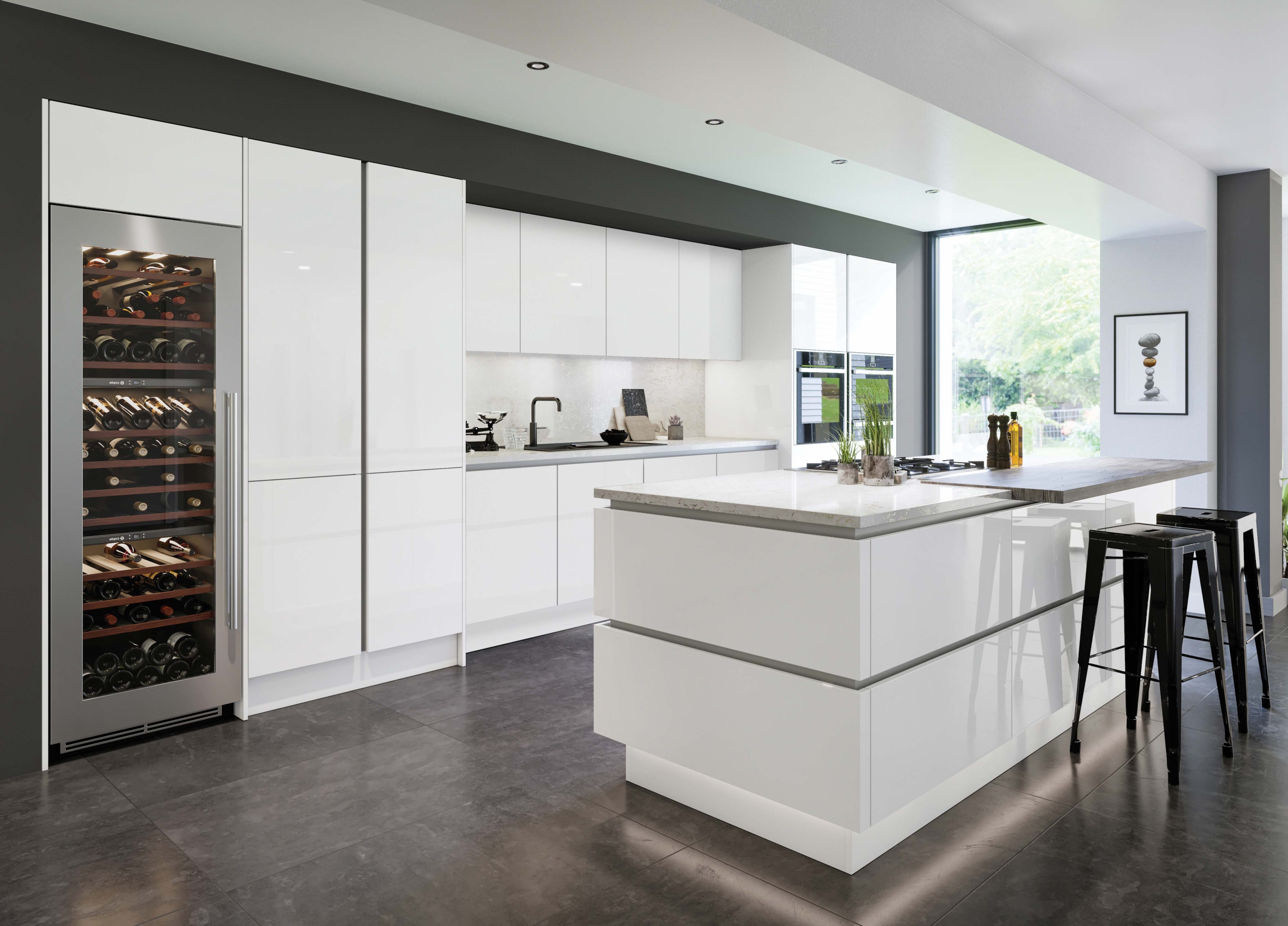 Elevate Your Kitchen With High Gloss White Cabinets
