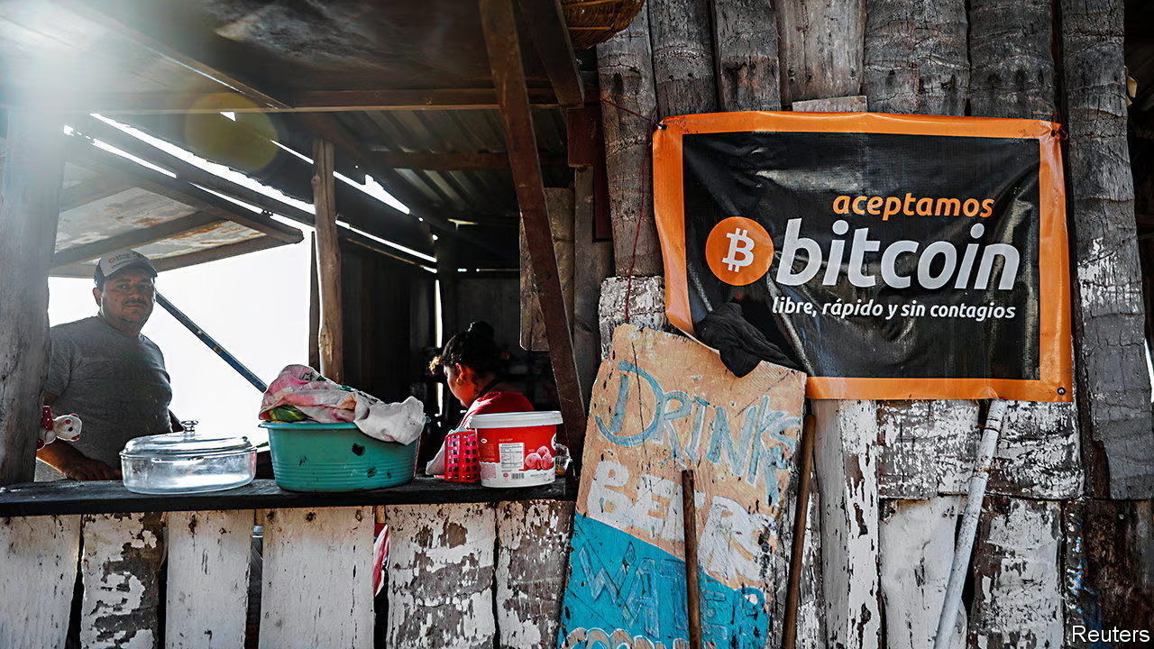 Street vendor accepting Bitcoin in El Salvador