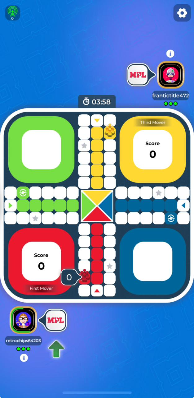 Playing Ludo game, the board game
