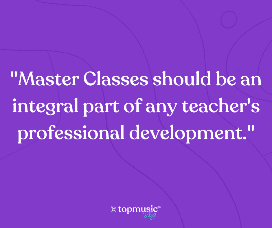 Quote about teaching piano using master classes