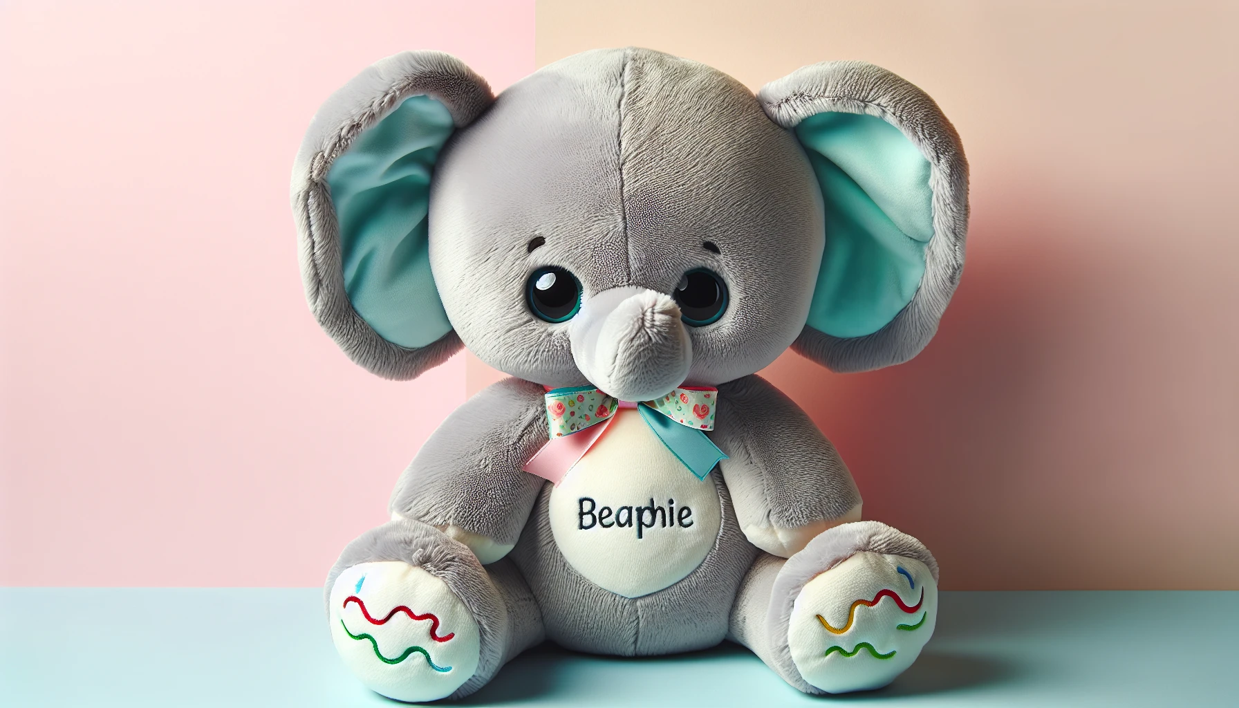 Personalized plush toy with baby's name