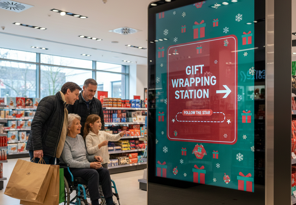 direct customers to your gift wrapping station