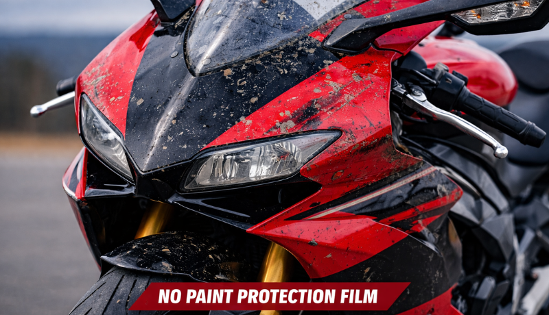 No PPF film can cause scratches due to road rash for daily commuters