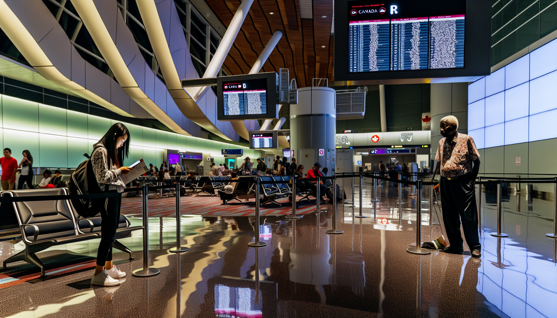 Boarding and Departing from Terminal B