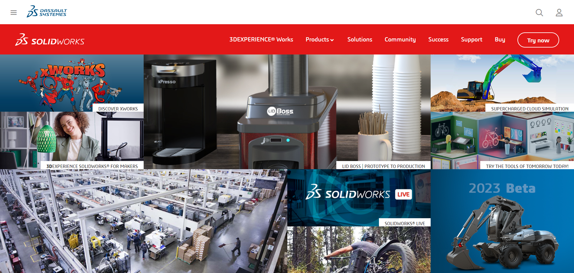 SolidWorks main page