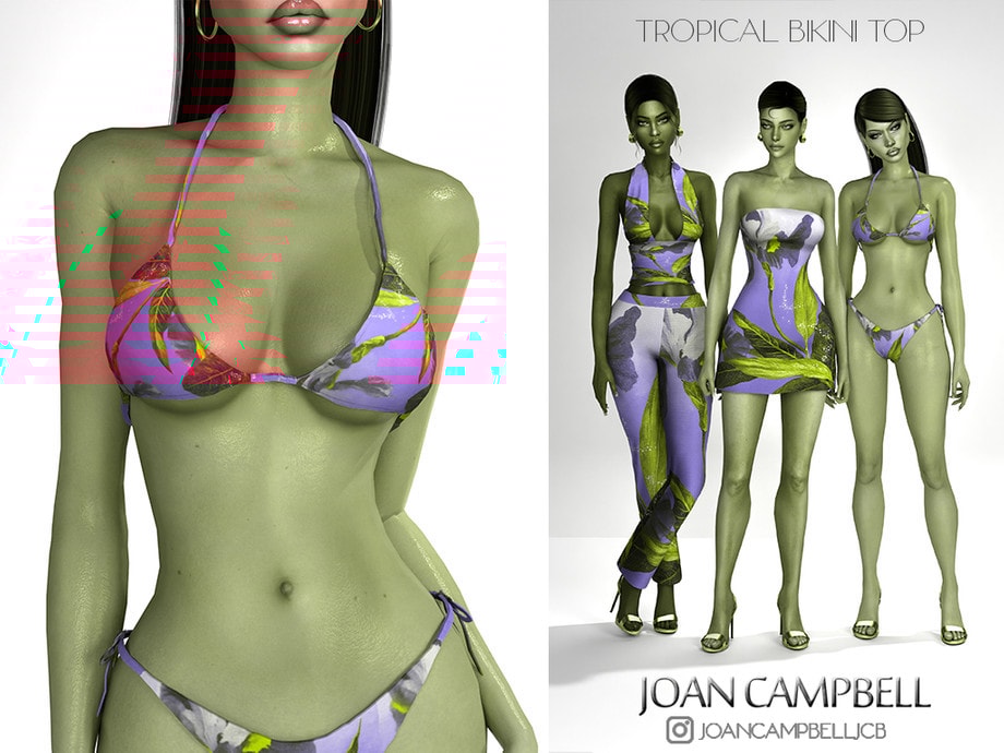 Tropical Bikini Top and Bottom