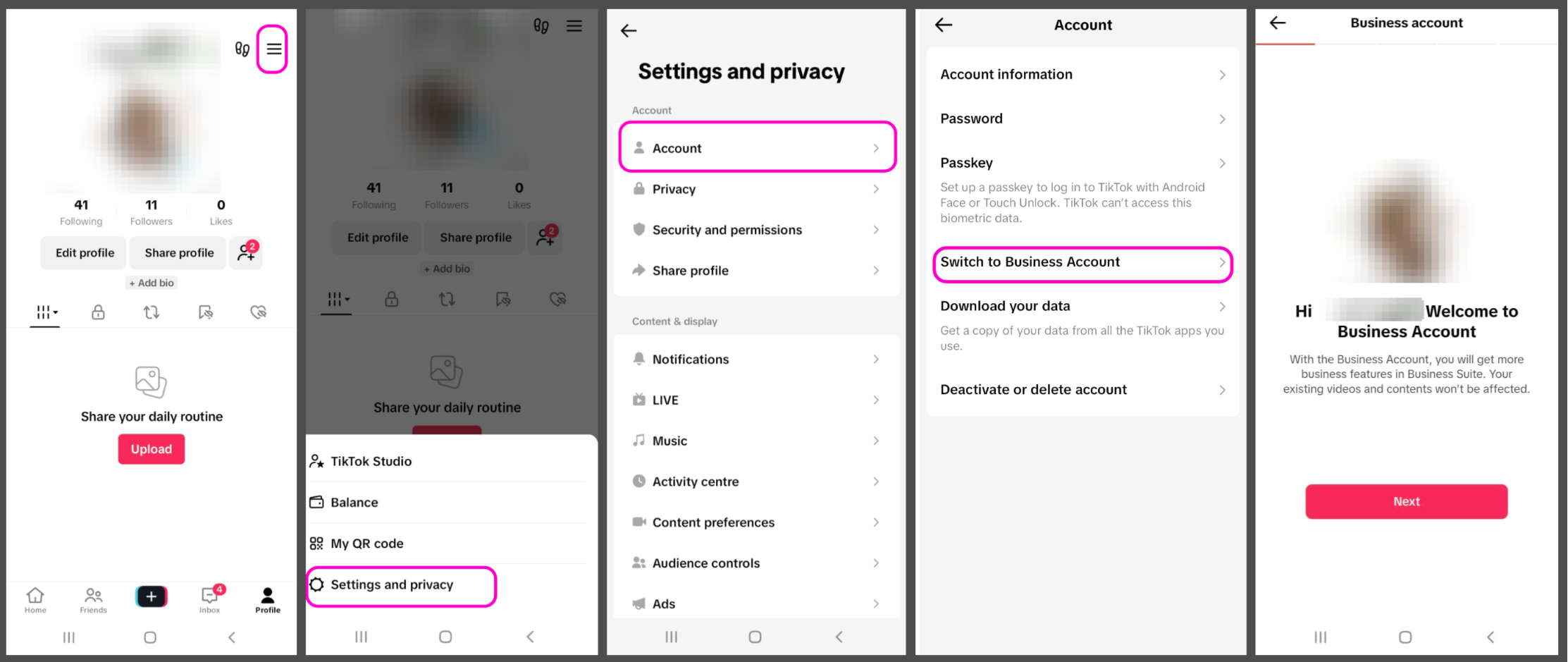 How to create a Tiktok business account