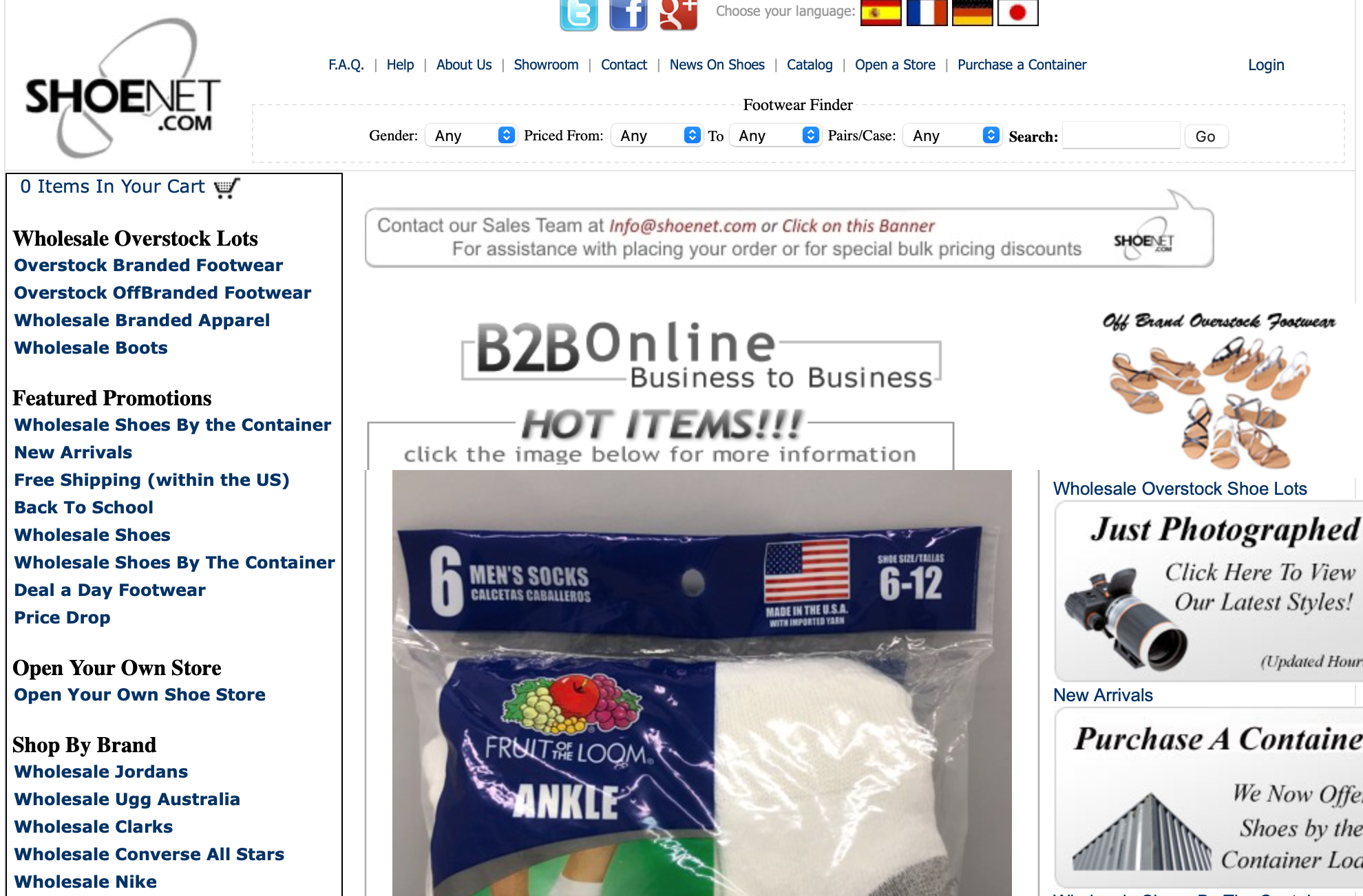 dropshipping shpes - shoenet 