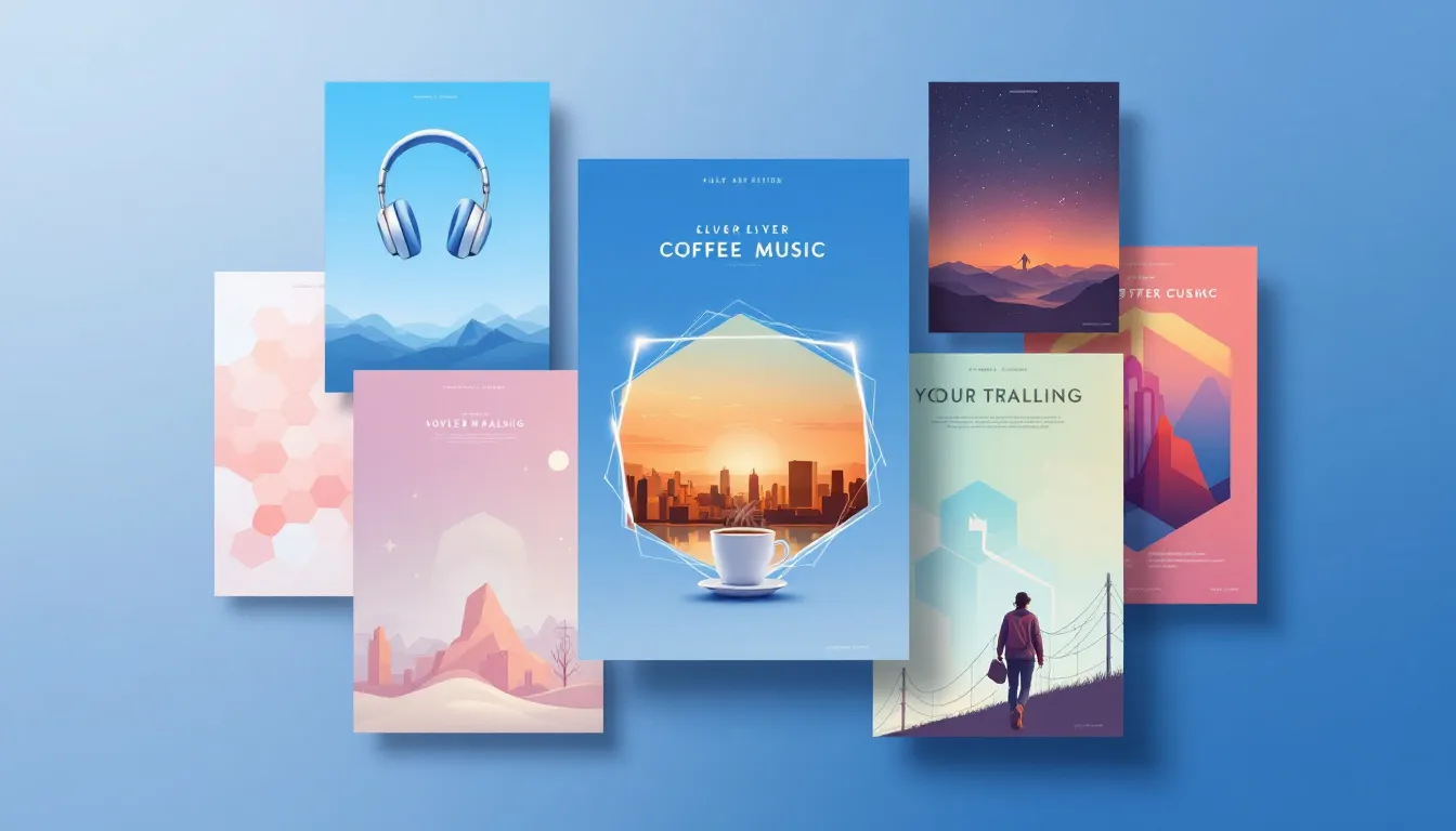A collection of A6 flyers showcasing various designs.