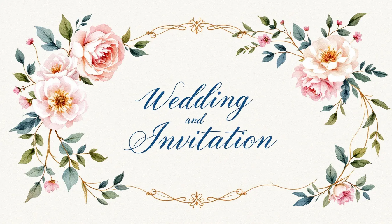 A sample wedding invitation with RSVP details highlighted.