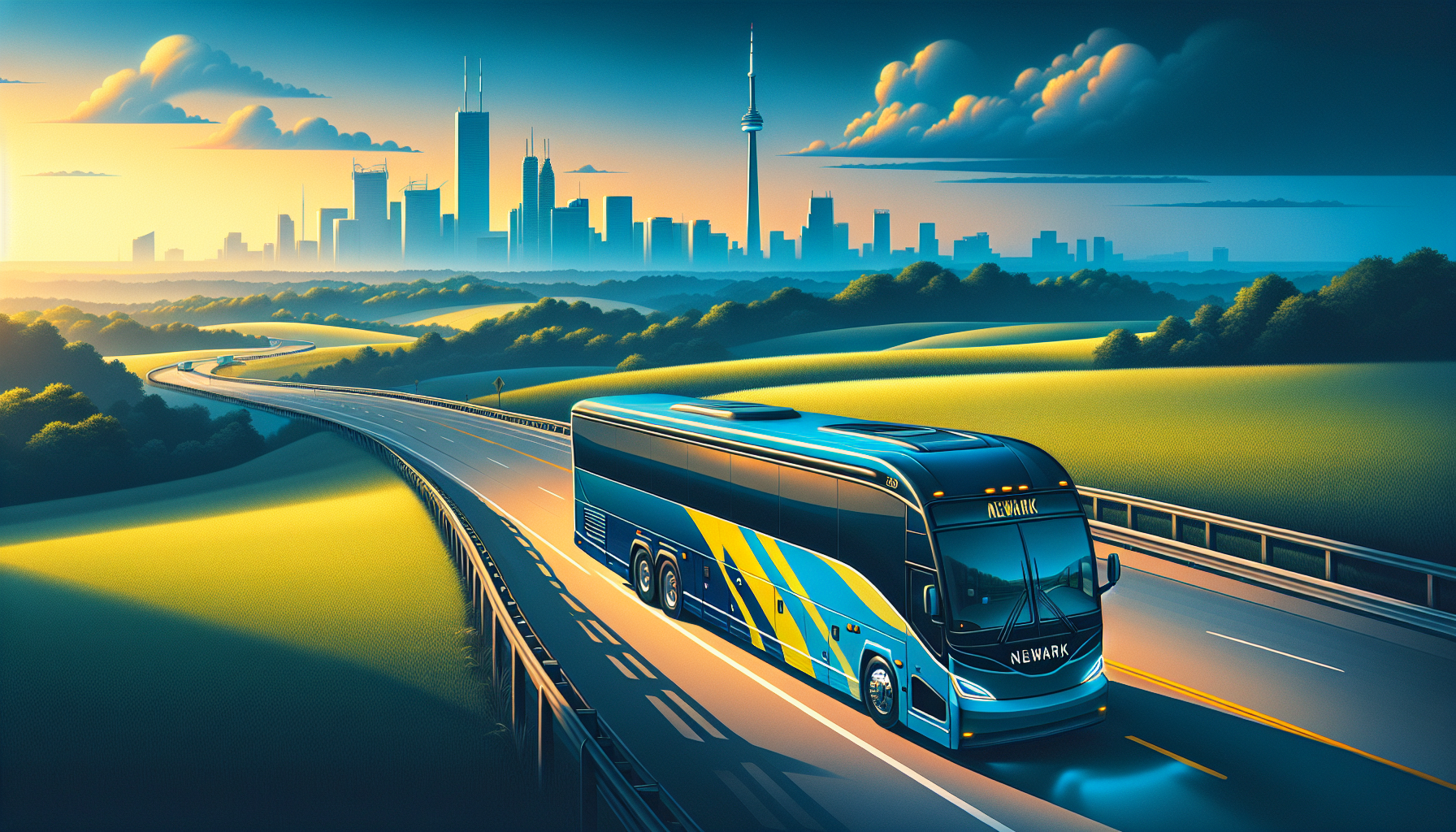 Megabus traveling from Newark to Toronto