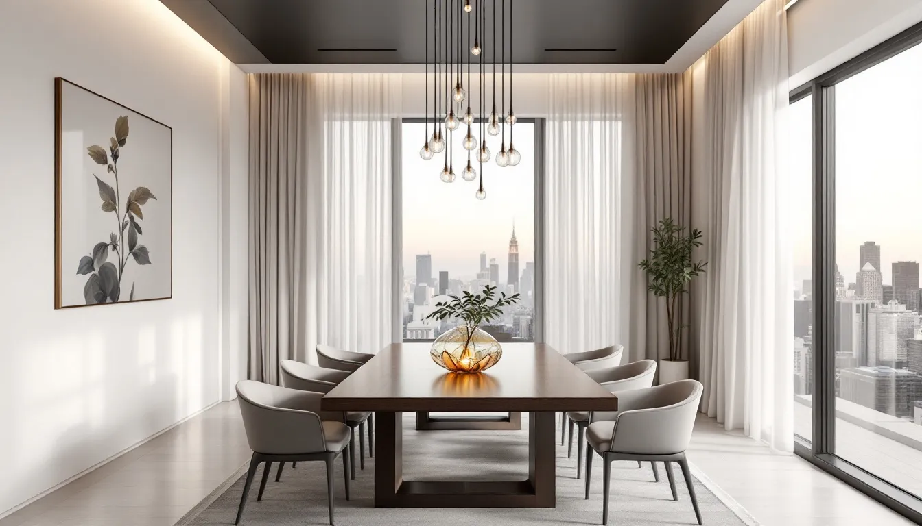 An elegant round dining room set beautifully styled for a special occasion.