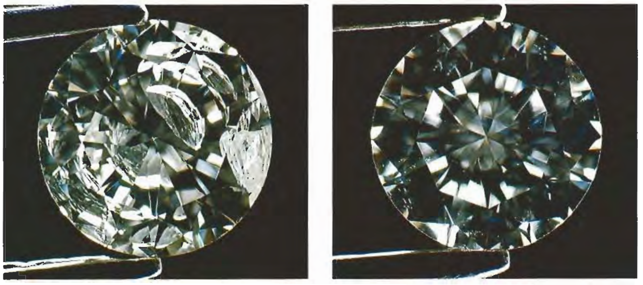 Clarity enhanced diamond, fracture filled diamond