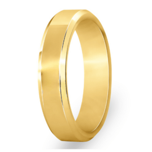 Modernus vyriškas vestuvinis žiedas iš geltono aukso - fashiongold.lt