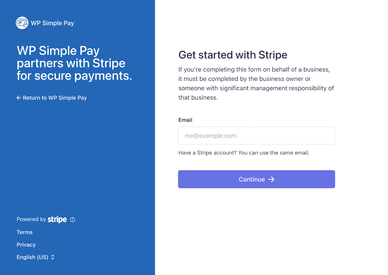 Log in to your Stripe account.