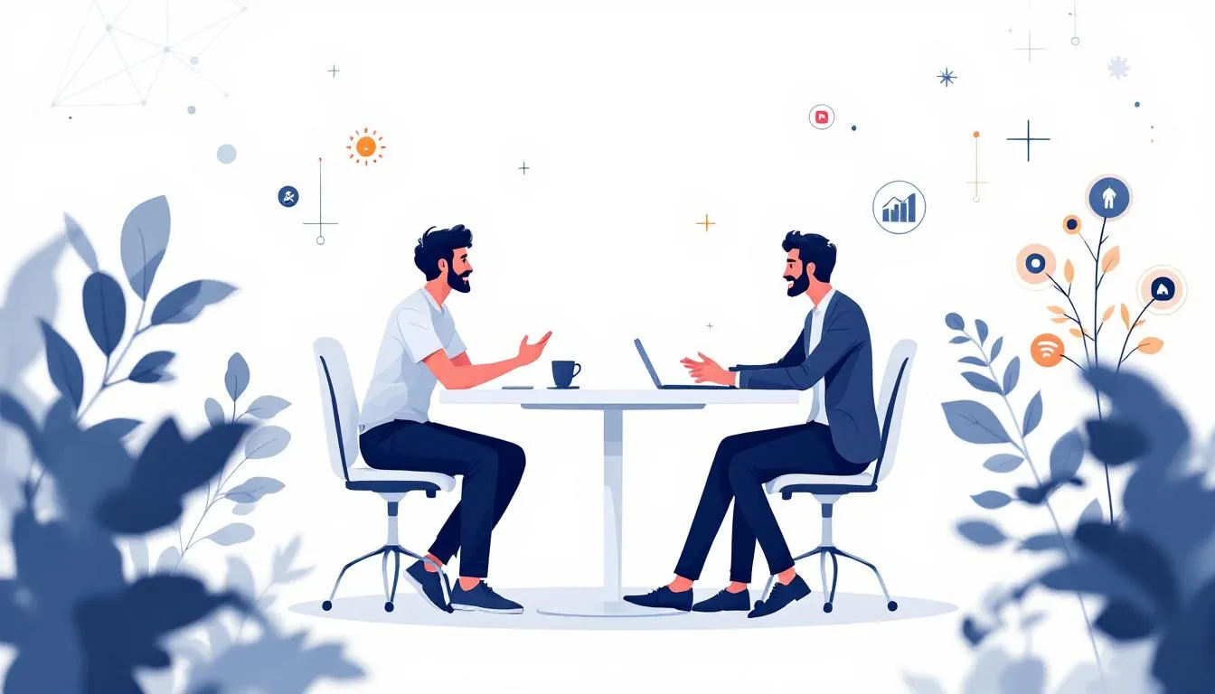 The coaching process involving a startup coach and a founder.