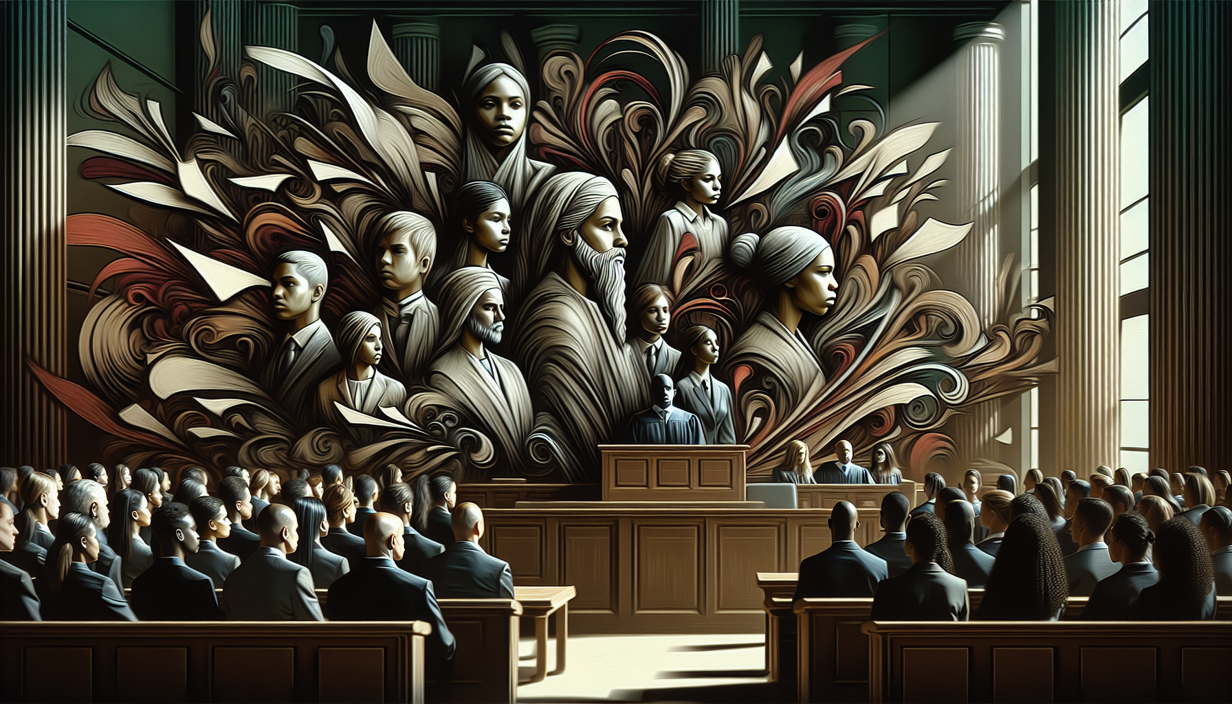 A visual representation of a class action lawsuit scenario.