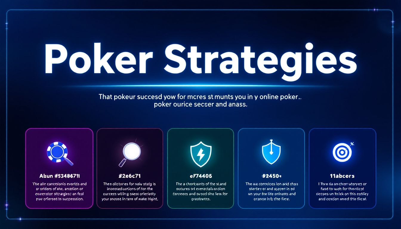 Strategies for success in online poker.