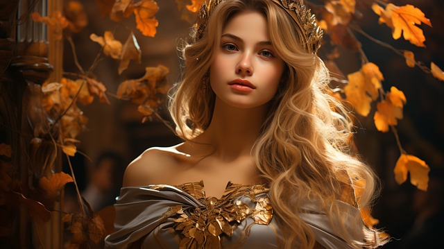 ai generated, woman, blonde empress