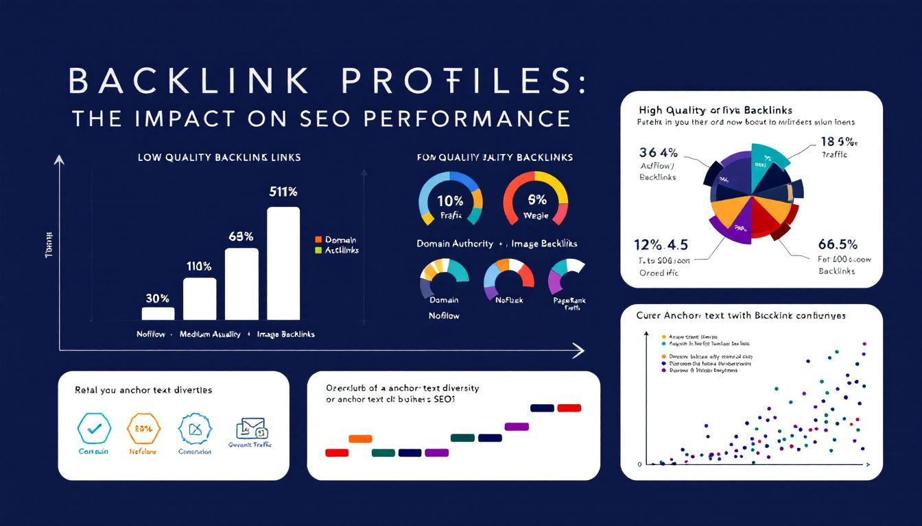 A chart showing the impact of backlink profiles on SEO performance.