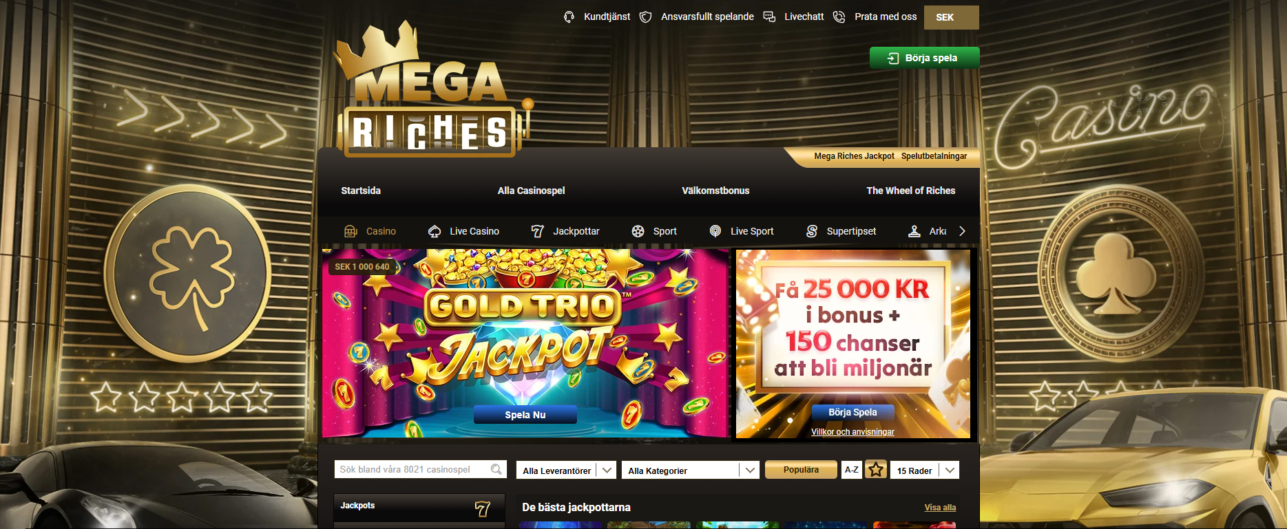 Mega Riches casino bonus
