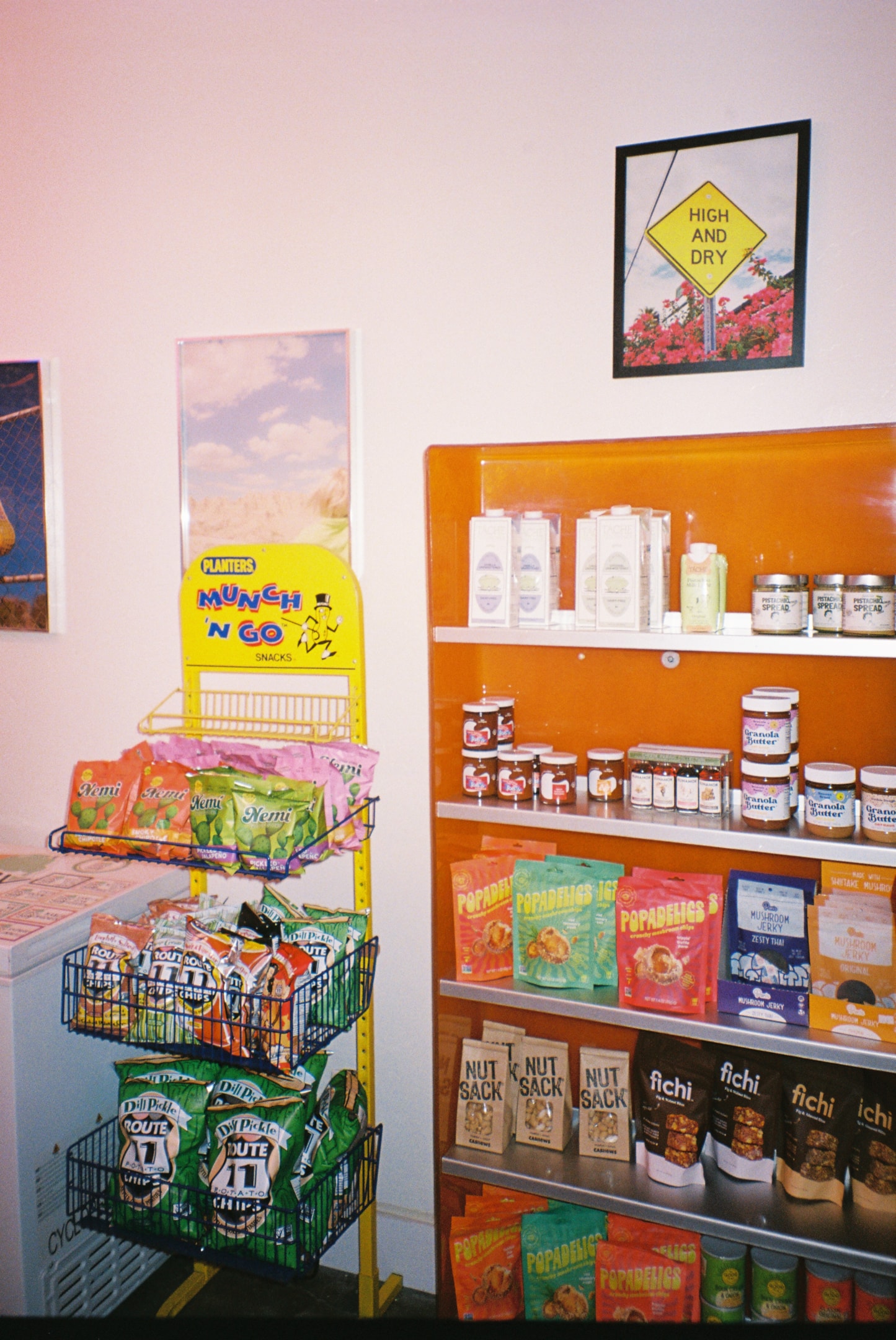 Shelves at Monsoon Market boast healthy snacks of all kinds. 