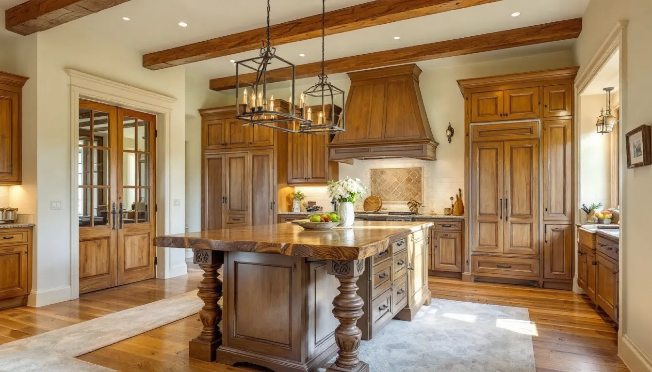 A beautifully designed framed oak kitchen showcasing its warm tones and elegant craftsmanship.