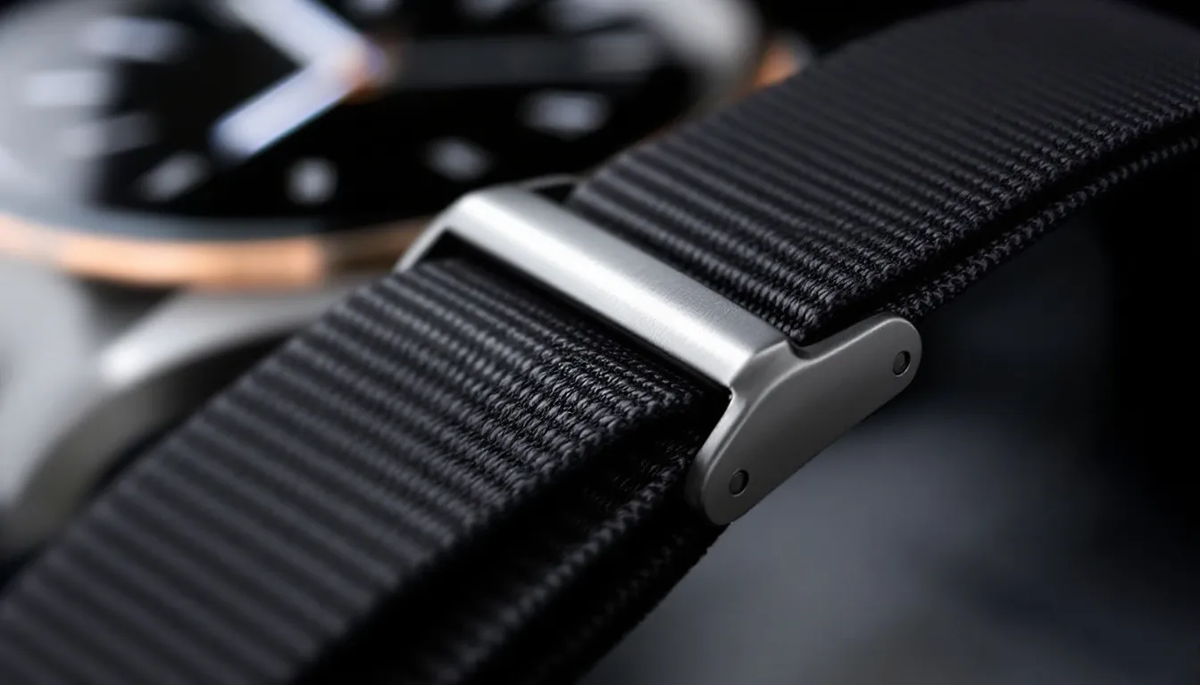 Key features of NATO watch straps, highlighting material quality and durability.