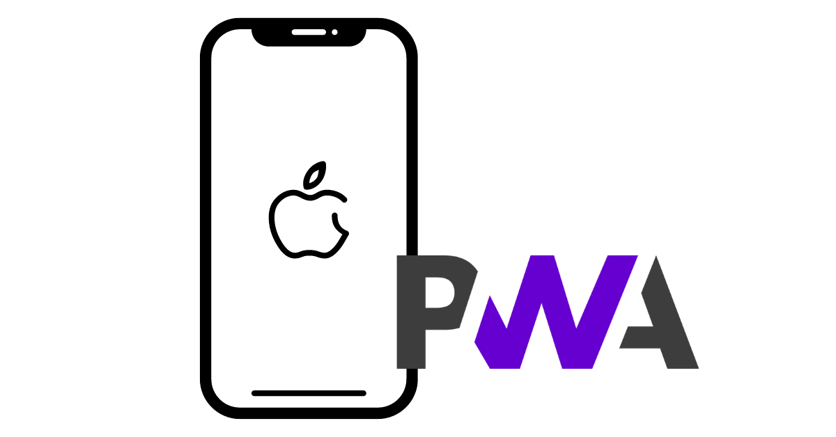 Illustration of a smartphone with a PWA icon on the screen