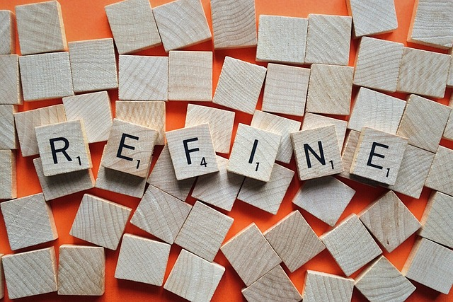 scrabble tiles spelling refine symbolizing the need to update your keyword research process