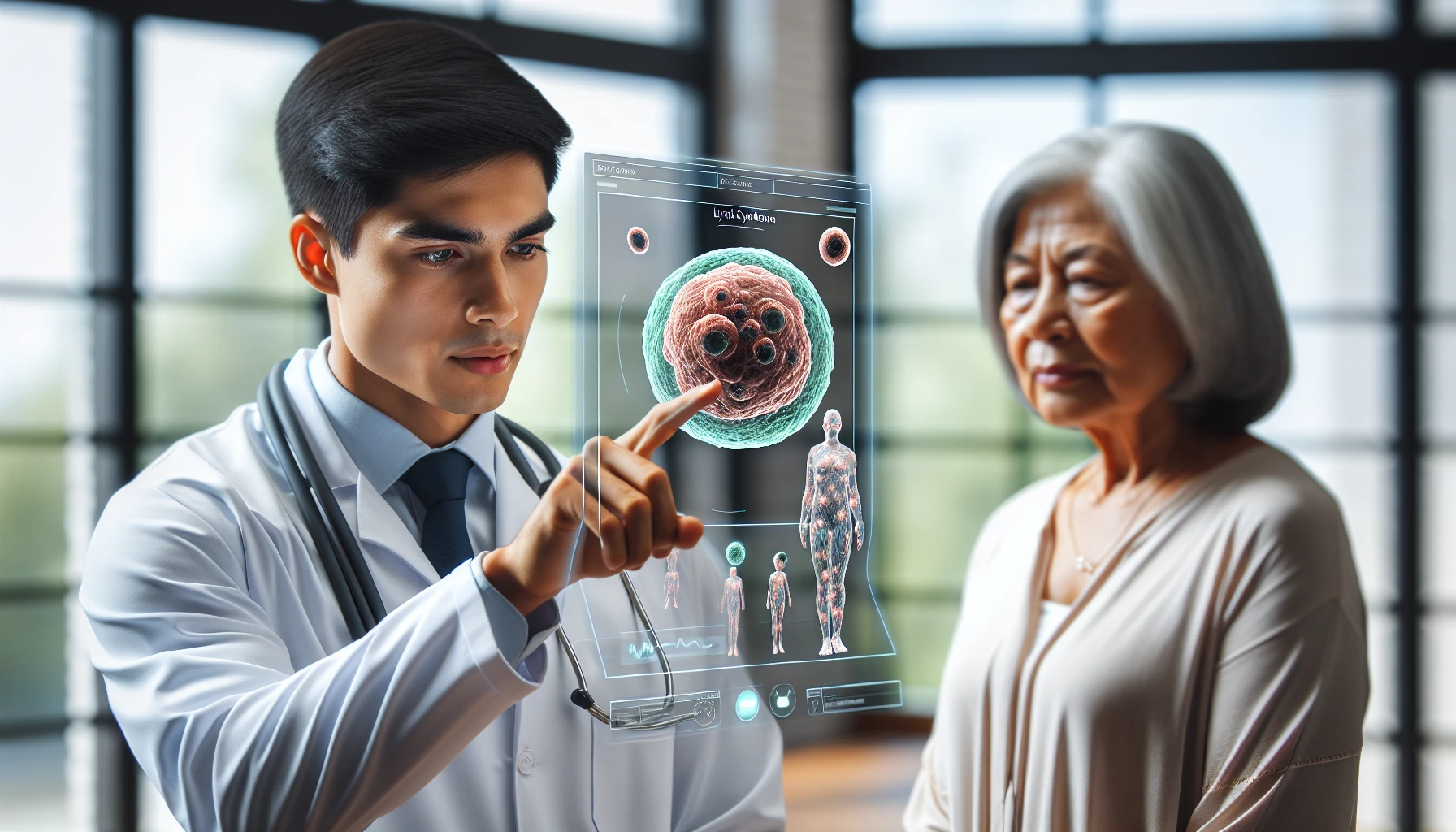 Illustration of cancer screening procedure