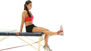Knee exercise - Knee extension with band - YouTube
