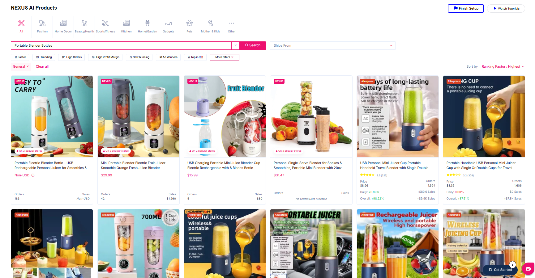 Verkauf viraler Produkte wie tragbare Mixer, die sehr gefragt sind,